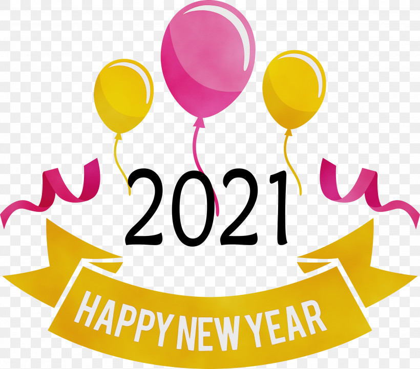 Balloon Logo Yellow Meter Happiness, PNG, 3000x2641px, 2021 Happy New Year, Happy New Year 2021, Area, Balloon, Happiness Download Free