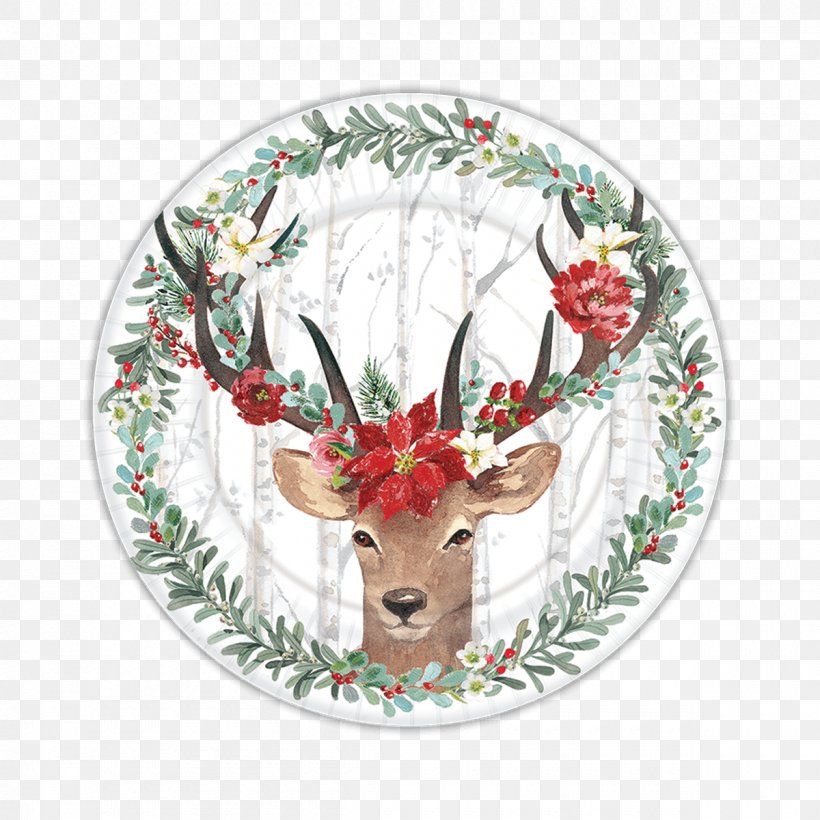 Reindeer Santa Claus Rudolph Holiday, PNG, 1200x1200px, Reindeer, Antler, Christmas Day, Christmas Decoration, Christmas Ornament Download Free
