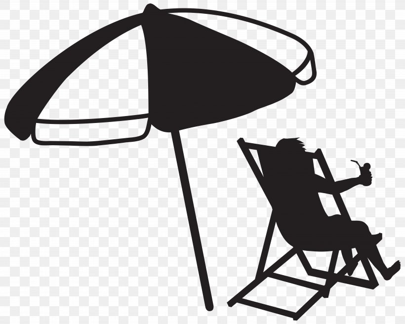 Vacation Beach Clip Art, PNG, 7000x5605px, Vacation, Area, Beach, Black And White, Brand Download Free