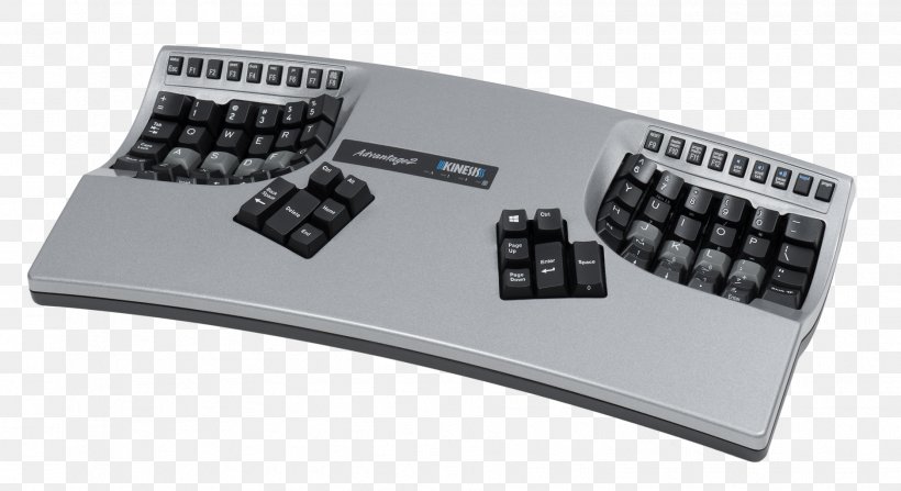 Computer Keyboard Numeric Keypads Kinesis Ergonomic Keyboard, PNG, 1877x1024px, Computer Keyboard, Apple Adjustable Keyboard, Electronic Instrument, Ergonomic Keyboard, Input Device Download Free