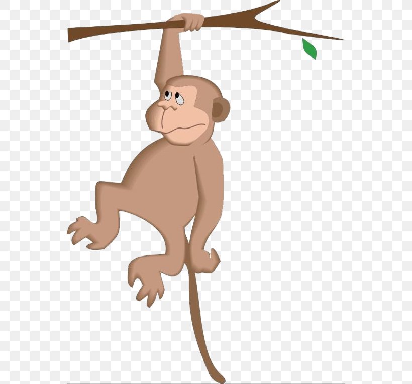 Monkey Cartoon Tree Clip Art, PNG, 554x765px, Monkey, Arm, Art, Branch, Carnivoran Download Free