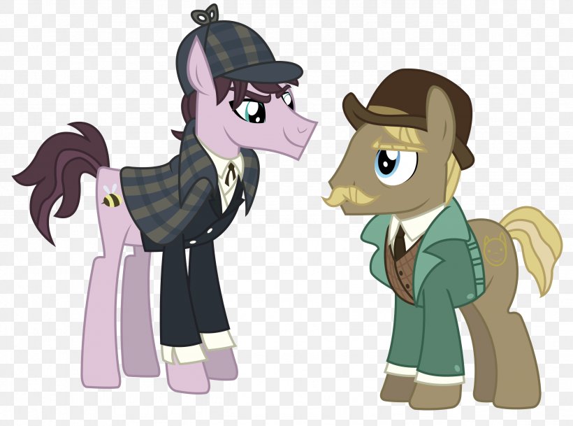 Pony Sherlock Holmes Dr. Watson Twilight Sparkle Derpy Hooves, PNG, 2553x1897px, Pony, Cartoon, Derpy Hooves, Discovery Family, Dr Watson Download Free