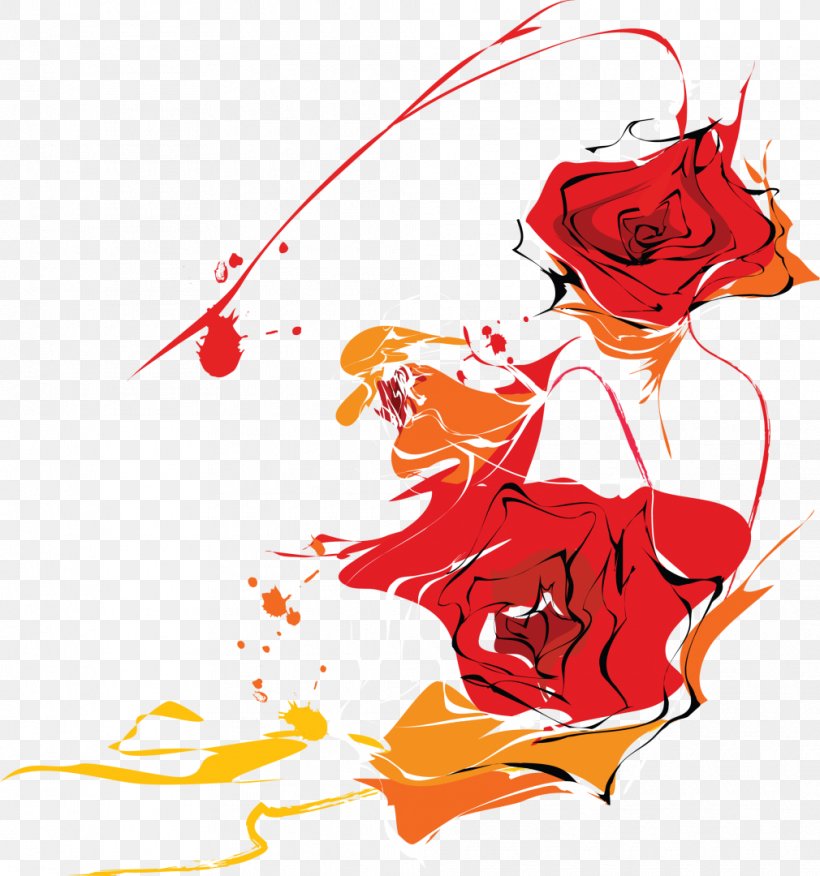 Rose Flower Line, PNG, 1010x1080px, Rose, Art, Artwork, Cartoon, Color Download Free