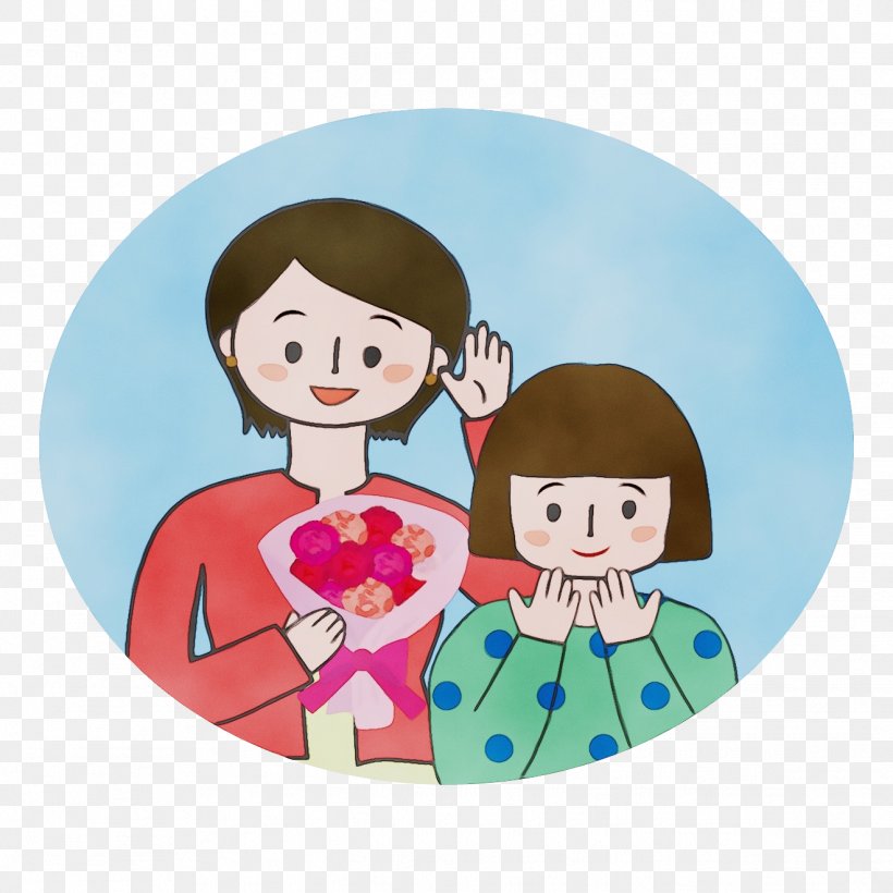 Mother's Day Cartoon Illustration Human, PNG, 1321x1321px, Mothers Day, Behavior, Black Hair, Boy, Brown Hair Download Free