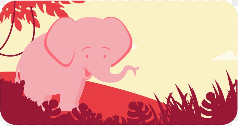 Indian Elephant African Elephant Horse Clip Art, PNG, 1500x800px, Watercolor, Cartoon, Flower, Frame, Heart Download Free