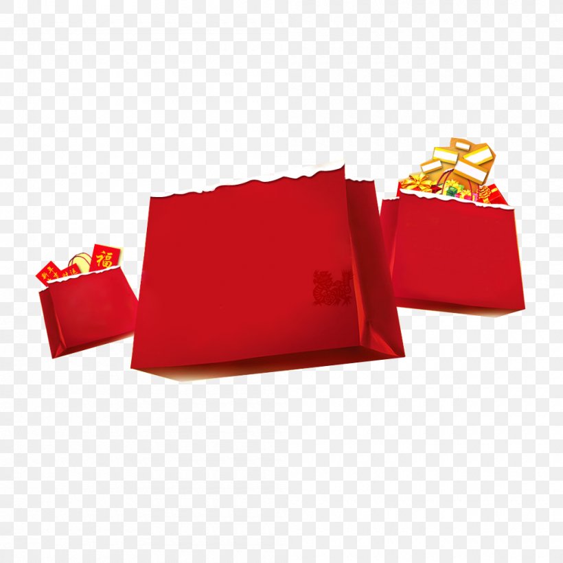 Paper Gift Box Bag, PNG, 1000x1000px, Paper, Bag, Box, Chinese New Year, Gift Download Free