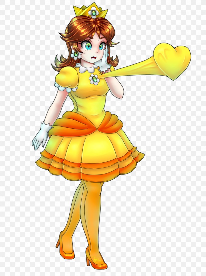 Princess Daisy Rosalina Mario Bros., PNG, 1024x1369px, Watercolor, Cartoon, Flower, Frame, Heart Download Free