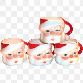 Hand-painted Baby - Santa Claus Mug Christmas Ornament Ceramic PNG