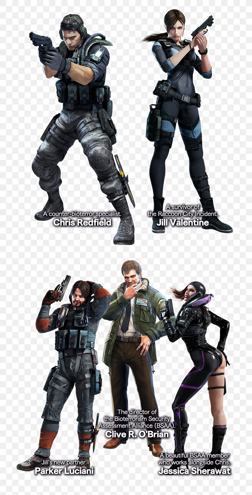 Resident Evil: Revelations 2 Resident Evil 5 Resident Evil 6 Resident Evil 4, PNG, 750x1610px, Resident Evil Revelations, Action Figure, Capcom, Claire Redfield, Figurine Download Free