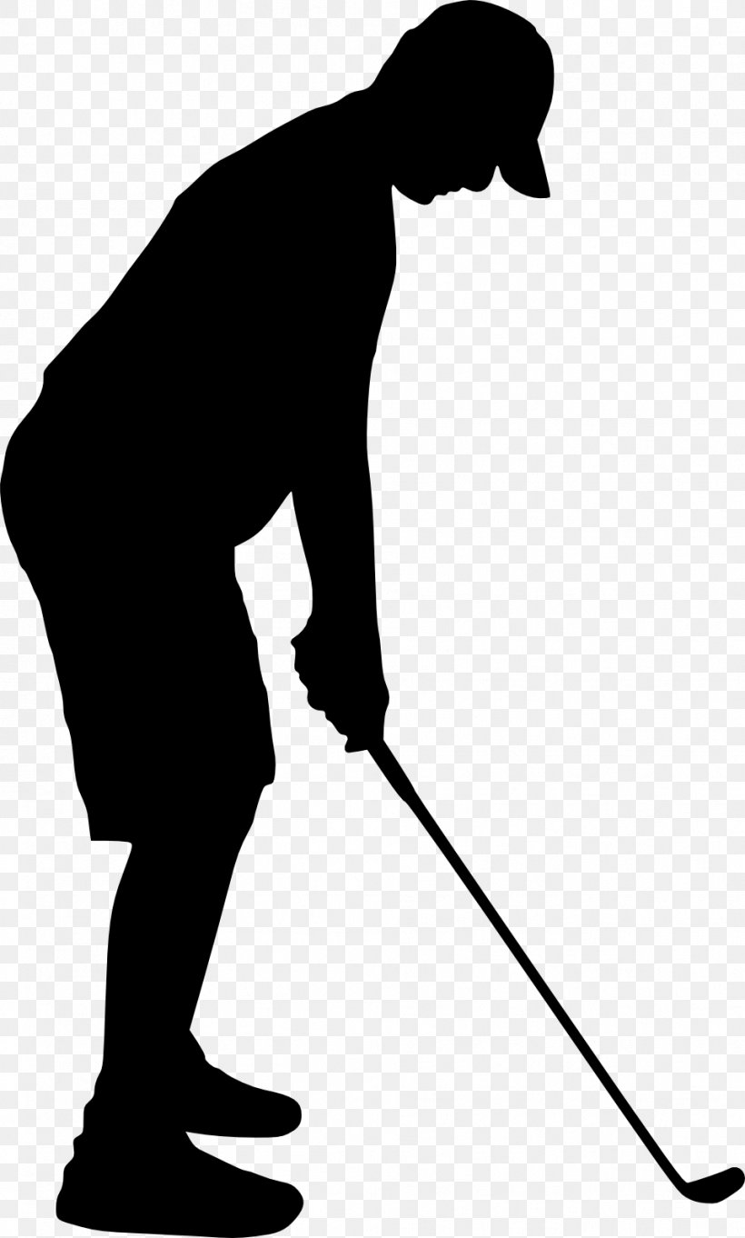 Silhouette Golfer Clip Art, PNG, 959x1593px, Silhouette, Black, Black And White, Footwear, Golf Download Free