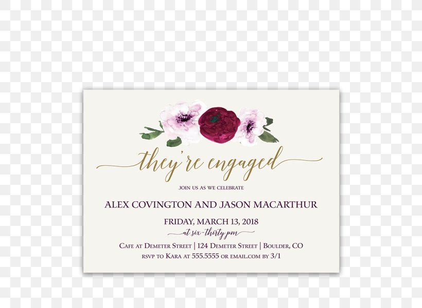 Wedding Invitation Flower Floral Design Engagement Party Purple, PNG, 600x600px, Wedding Invitation, Color, Engagement, Engagement Party, Floral Design Download Free