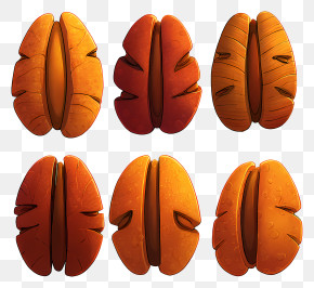 Cartoon Pecan - Cartoon Coffee Beans Illustration PNG