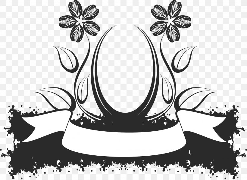 Floral Design Abstract Art Clip Art, PNG, 2305x1684px, Floral Design, Abstract Art, Art, Black, Black And White Download Free