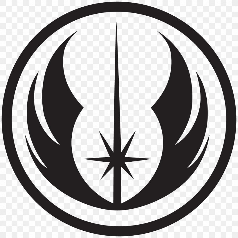 Star Wars Jedi Knight: Jedi Academy The New Jedi Order Logo, PNG, 1185x1185px, Star Wars Jedi Knight Jedi Academy, Black And White, Decal, Emblem, Jedi Download Free