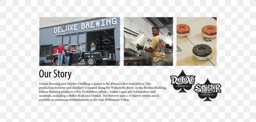 Deluxe Brewing Company Beer Distillation Pilsner Whiskey, PNG, 2000x956px, Deluxe Brewing Company, Advertising, Albany, Beer, Beer Brewing Grains Malts Download Free