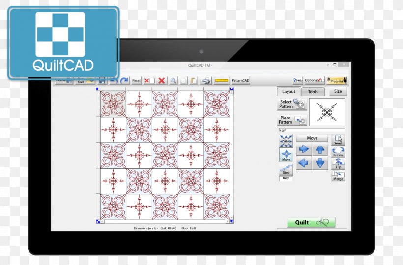 Quilting Sewing Textile Pattern, PNG, 1414x930px, Quilting, Computer Software, Computeraided Design, Electronics, Front And Back Ends Download Free