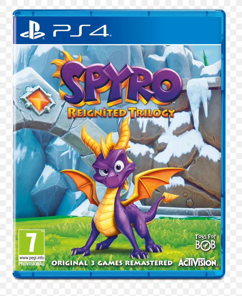 Spyro Reignited Trilogy PlayStation 4 Activision Video Games, PNG, 1897x2326px, Spyro Reignited Trilogy, Action Figure, Activision, Dragon, Fictional Character Download Free