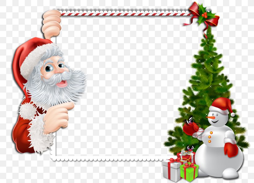 Santa Claus Borders And Frames Christmas Picture Frames Clip Art, PNG, 800x593px, Santa Claus, Borders And Frames, Christmas, Christmas Card, Christmas Decoration Download Free