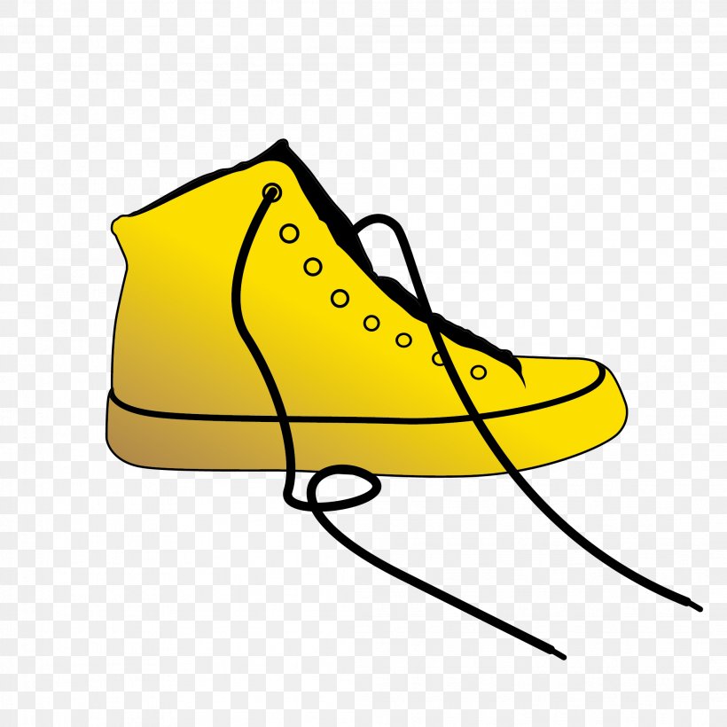 Clip Art Shoe Yellow Vector Graphics, PNG, 2107x2107px, Shoe, Area, Artwork, Black And White, Canvas Download Free