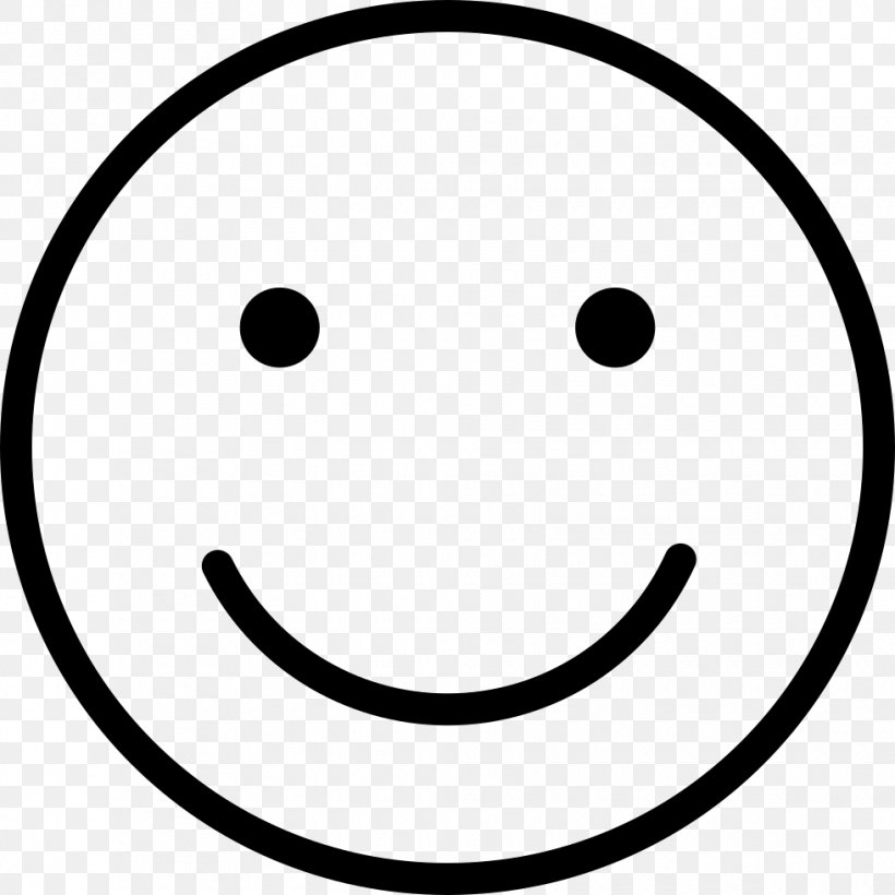 Smiley Emoticon Happiness Emoji, PNG, 980x980px, Smiley, Area, Black, Black And White, Emoji Download Free