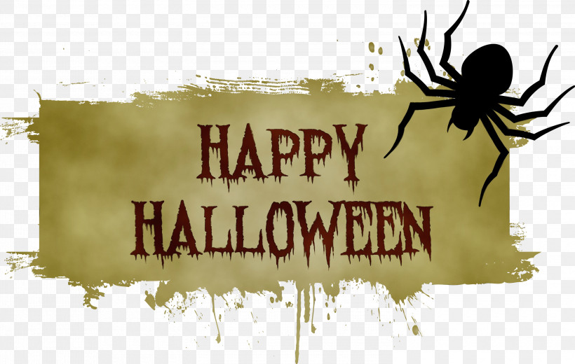 Palm Trees, PNG, 3000x1905px, Happy Halloween, Insect, Logo, M, Paint Download Free