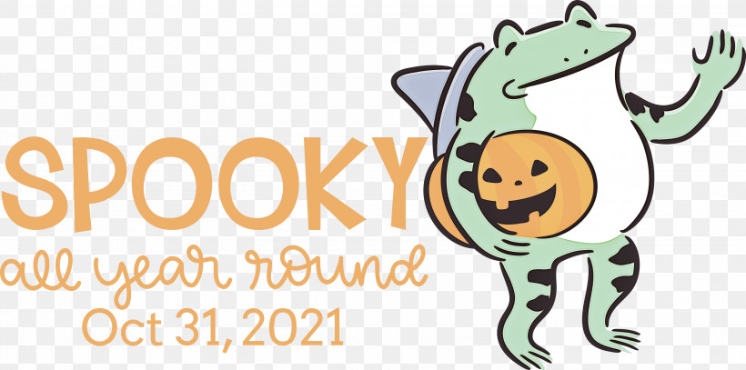 Spooky Halloween, PNG, 3000x1490px, Spooky, Behavior, Cartoon, Frogs, Halloween Download Free
