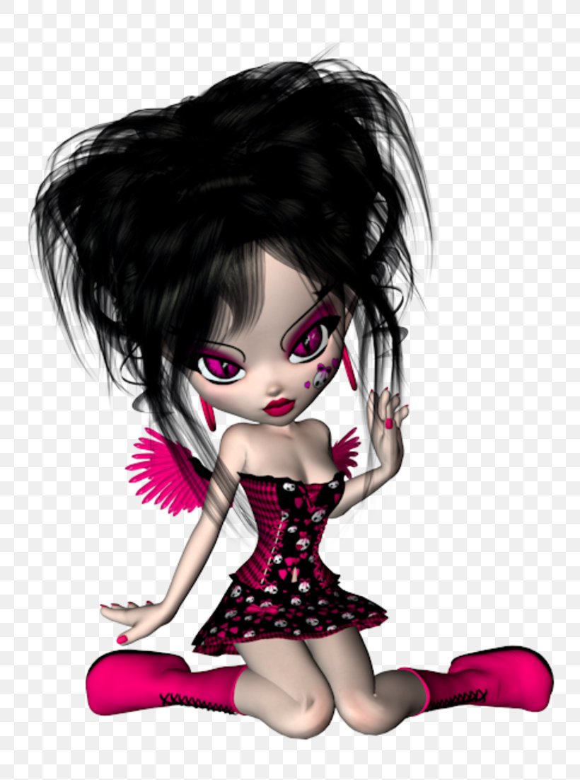 Black Hair Brown Hair Cartoon Doll, PNG, 800x1102px, Watercolor, Cartoon, Flower, Frame, Heart Download Free