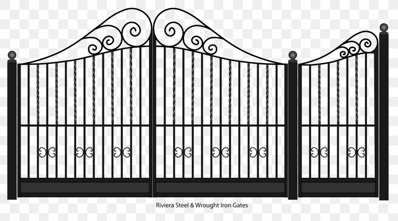 Gate Fence Wrought Iron Steel, PNG, 1960x1090px, Gate, Area, Black And White, Data, Facade Download Free