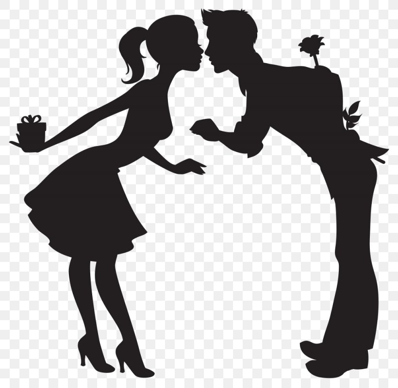 Silhouette Valentine's Day Clip Art, PNG, 800x800px, Silhouette, Arm, Art, Autocad Dxf, Black And White Download Free