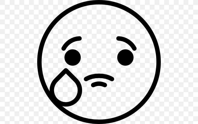 Emoticon Smiley Face With Tears Of Joy Emoji Crying, PNG, 512x512px, Emoticon, Black And White, Crying, Emoji, Emotion Download Free