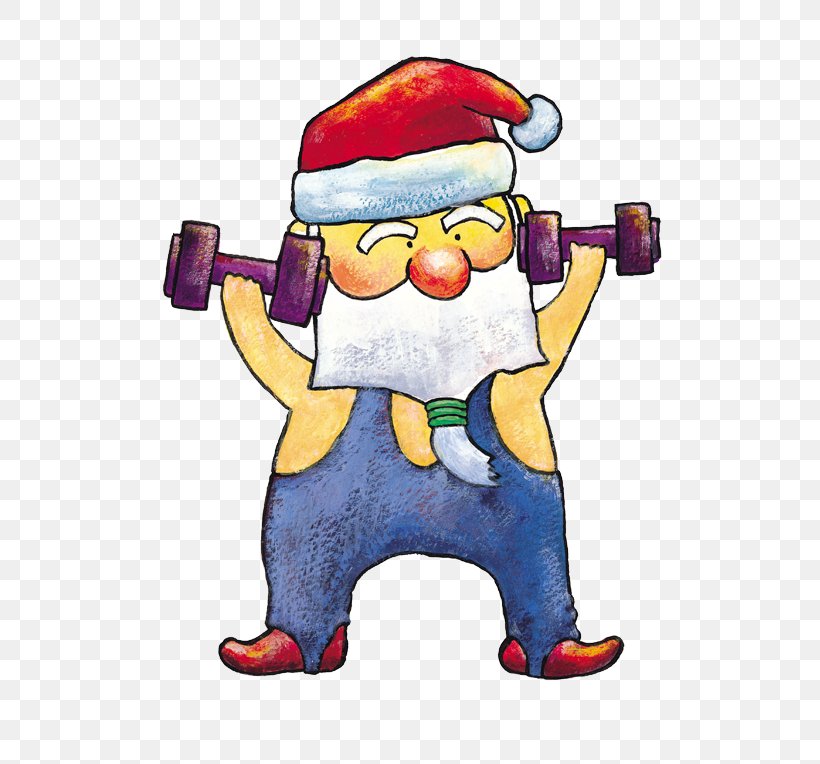 Santa Claus Physical Exercise Christmas Physical Fitness Clip Art, PNG, 638x764px, Santa Claus, Art, Christmas, Christmas Ornament, Drawing Download Free