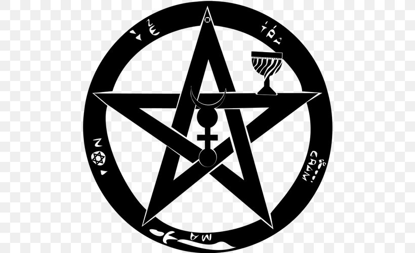 T-shirt Pentagram Pentacle Satanism Witchcraft, PNG, 500x500px, Tshirt, Area, Black And White, Brand, Bumper Sticker Download Free