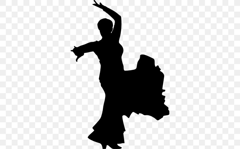 Dance Flamenco Silhouette, PNG, 512x512px, Dance, Ballet Dancer, Black And White, Female, Flamenco Download Free