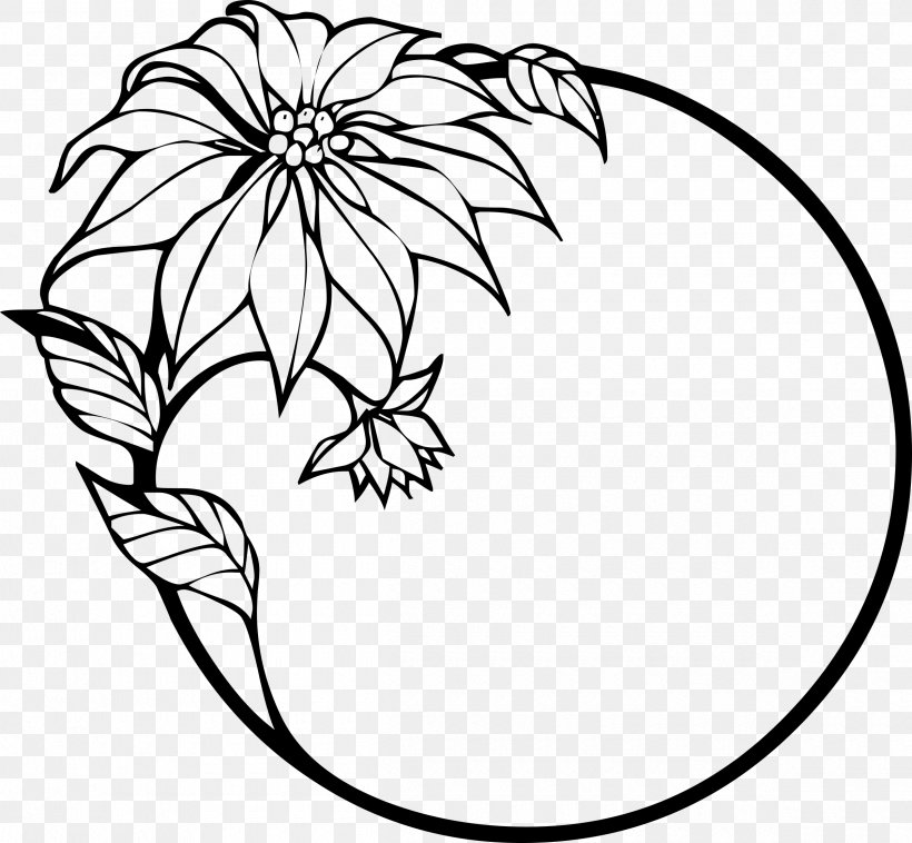 Flower Drawing Clip Art, PNG, 2400x2219px, Flower, Artwork, Black And White, Branch, Drawing Download Free