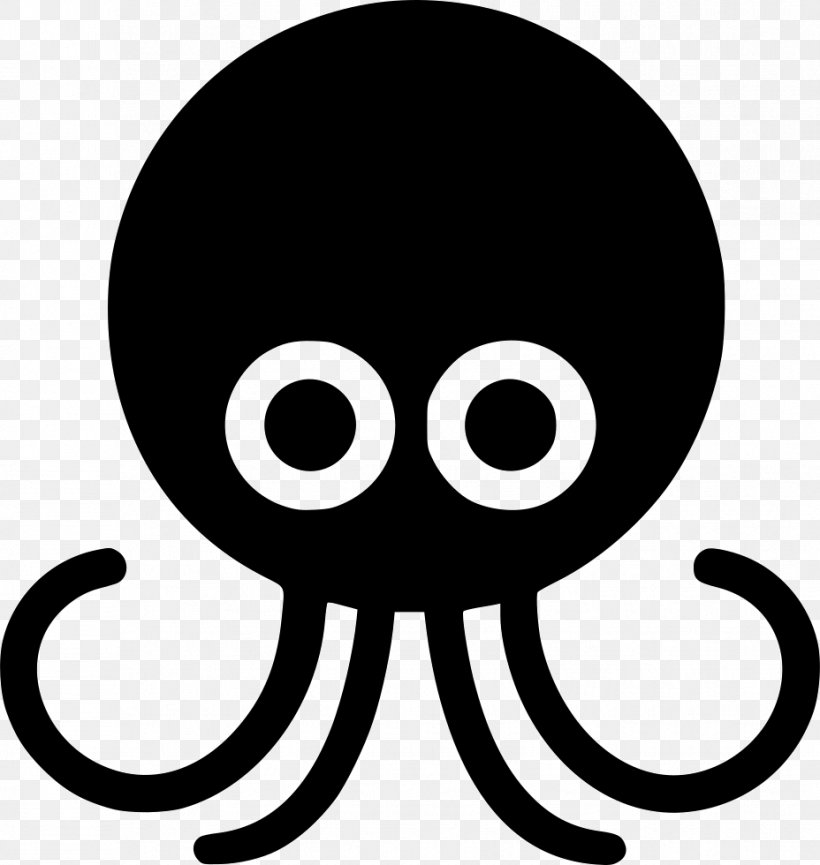 Octopus Symbol, PNG, 928x980px, Cdr, Black, Black And White, Computer Software, Smile Download Free