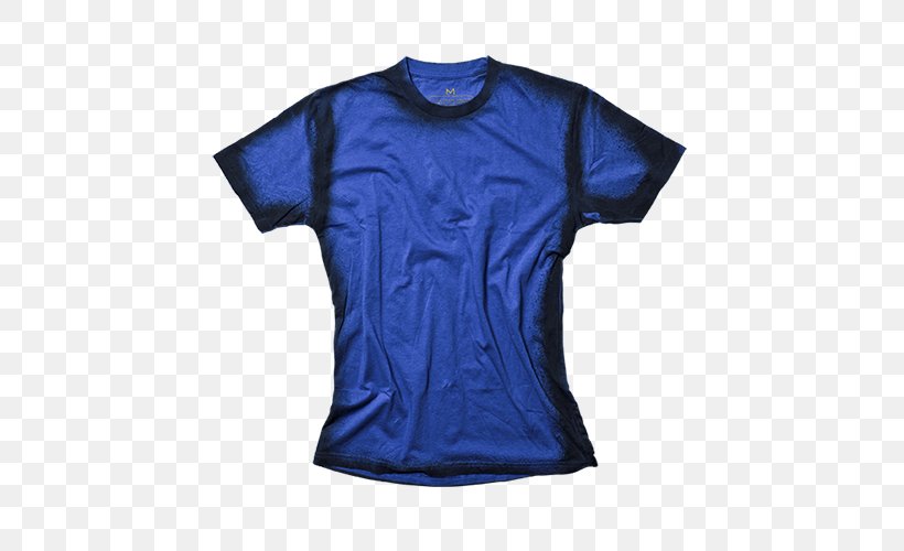 T-shirt Sleeve Neck, PNG, 500x500px, Tshirt, Active Shirt, Blue, Clothing, Cobalt Blue Download Free
