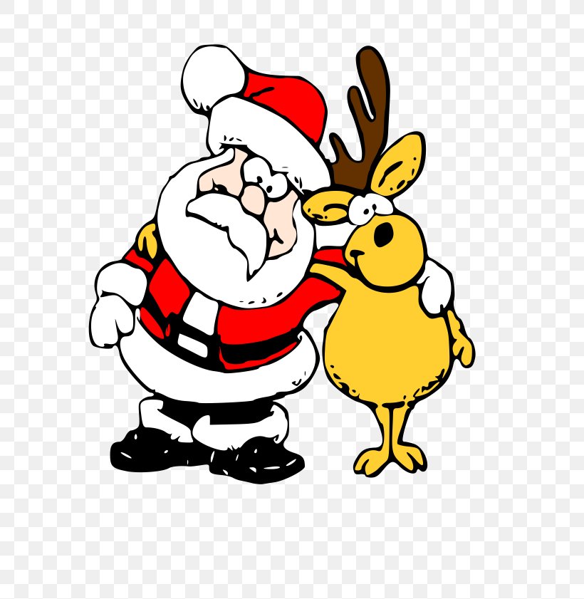 Santa Claus, PNG, 595x841px, Cartoon, Finger, Happy, Pleased, Santa Claus Download Free