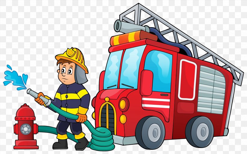 Fire Engine Firefighter Cartoon Illustration, PNG, 2385x1484px, Firefighter, Art, Cartoon, Fictional Character, Fire Department Download Free