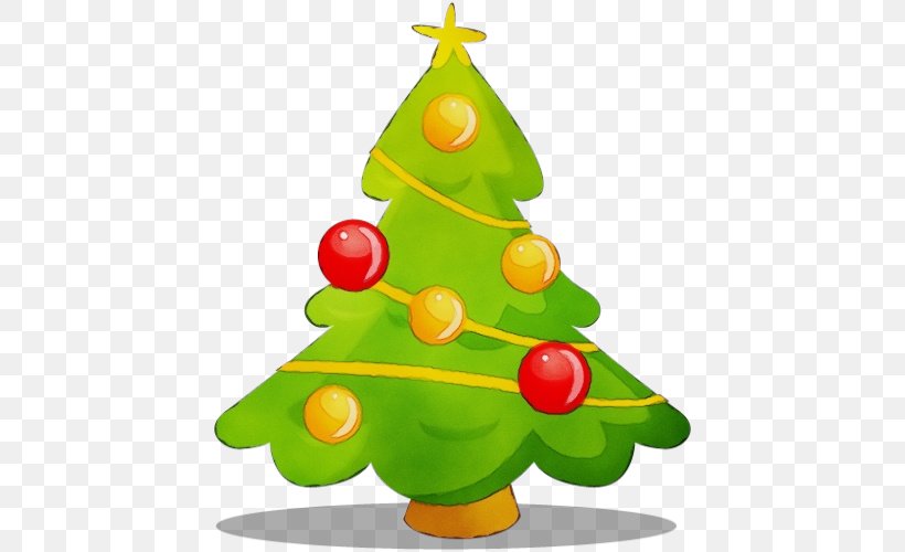 Christmas Tree, PNG, 500x500px, Watercolor, Christmas, Christmas Decoration, Christmas Ornament, Christmas Tree Download Free