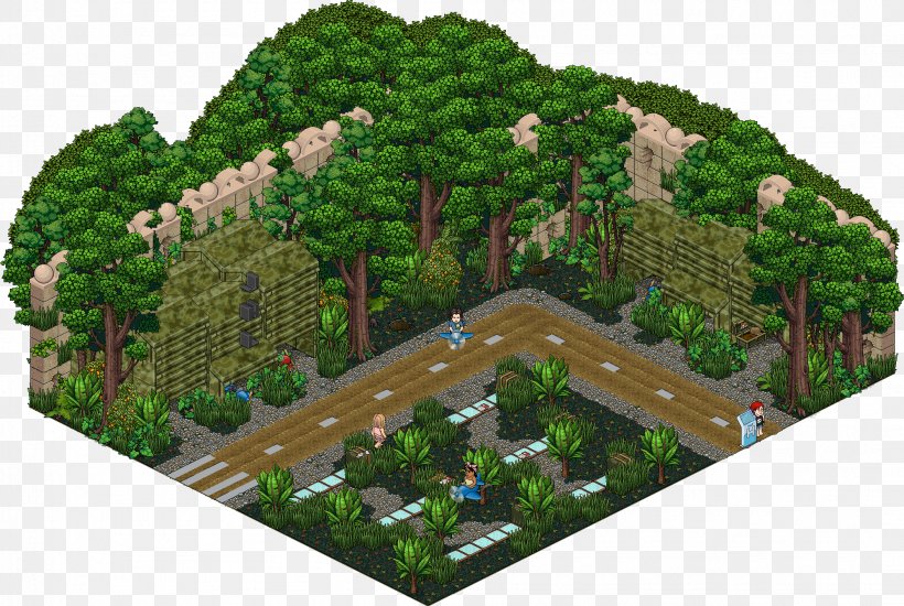 Habbo Game Biome Tree Garden, PNG, 2108x1415px, Habbo, Biome, Game, Garden, Grass Download Free