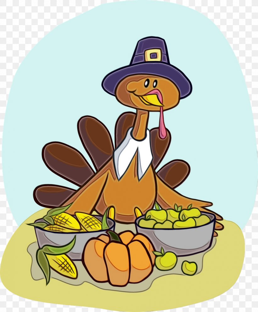 Turkey Thanksgiving Cartoon, PNG, 1055x1280px, Watercolor, Cartoon ...