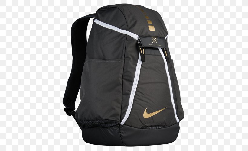 Backpack Nike Hoops Elite Max Air Team 2.0 Bag Nike Hoops Elite Pro, PNG, 500x500px, Backpack, Bag, Basketball, Black, Colored Gold Download Free