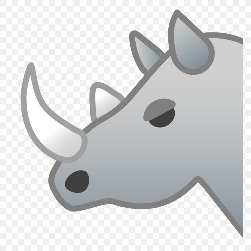 Rhinoceros Emoji Clip Art, PNG, 1024x1024px, Rhinoceros, Animal, Black Rhinoceros, Carnivoran, Cattle Like Mammal Download Free