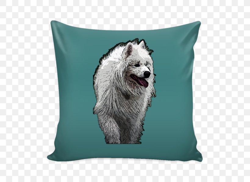 Samoyed Dog Dog Breed Throw Pillows Cushion, PNG, 600x600px, Samoyed Dog, Bag, Breed, Canvas, Cushion Download Free