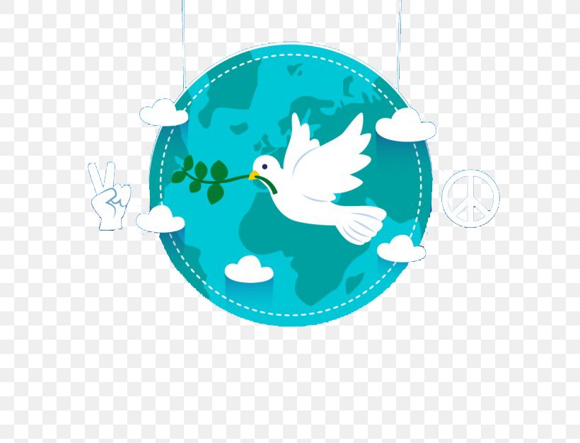 International Day Of Peace World U548cu5e73u9d3f Euclidean Vector, PNG, 626x626px, Peace, Aqua, Fictional Character, Green, Greeting Download Free
