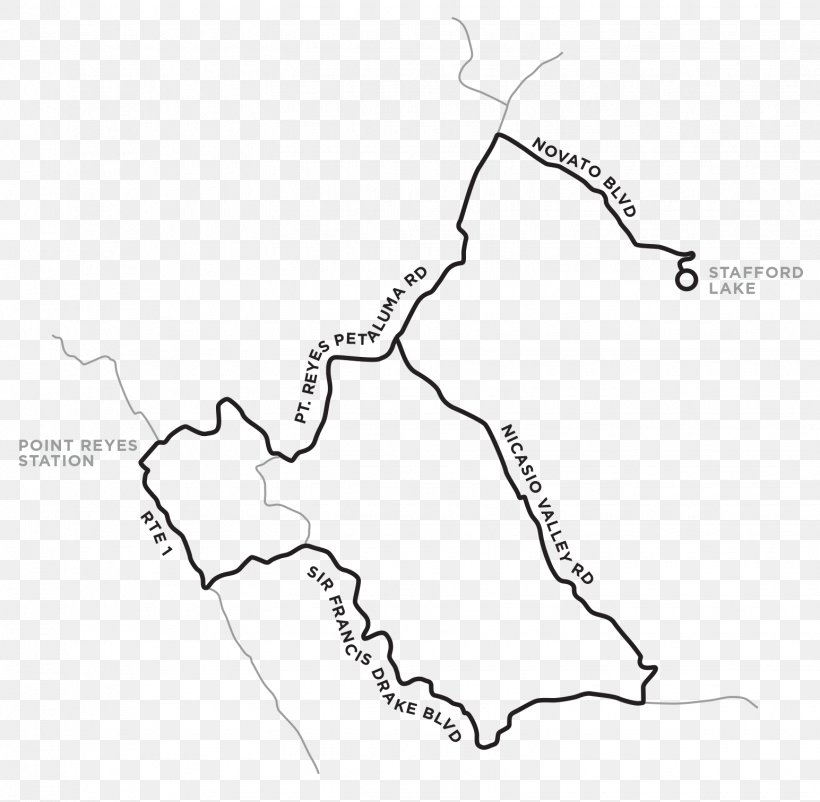 Map Gran Fondo Nicasio Valley Road Samuel P. Taylor State Park, PNG, 1545x1512px, Map, Area, Black And White, Diagram, Drawing Download Free