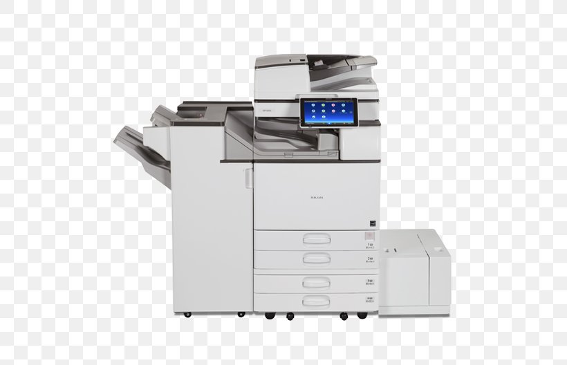 Multi-function Printer Ricoh Photocopier Image Scanner, PNG, 504x528px, Multifunction Printer, Automatic Document Feeder, Fax, Image Scanner, Inkjet Printing Download Free