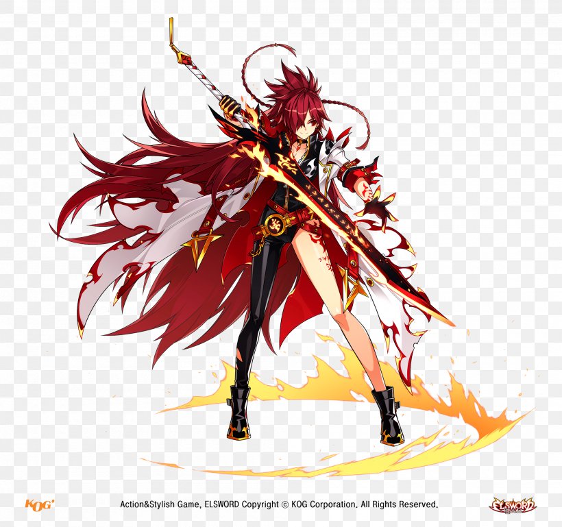Elsword Closers Elesis Video Game EVE Online, PNG, 2000x1878px, Watercolor, Cartoon, Flower, Frame, Heart Download Free