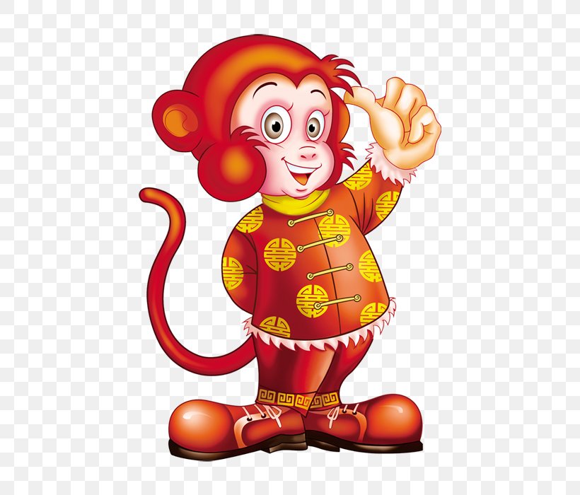 Monkey Chinese New Year Chinese Zodiac Lunar New Year, PNG, 700x700px, Monkey, Art, Bainian, Chinese New Year, Chinese Zodiac Download Free