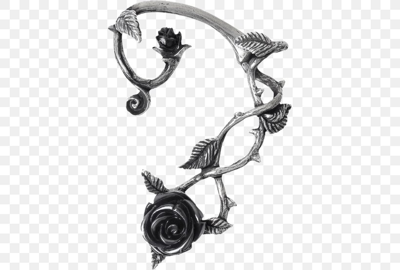 Earring Necklace Rose Charms & Pendants Jewellery, PNG, 555x555px, Earring, Alchemy Gothic, Black And White, Body Jewelry, Chain Download Free